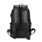 PU Leather European And American Style Men's Business Casual Backpack