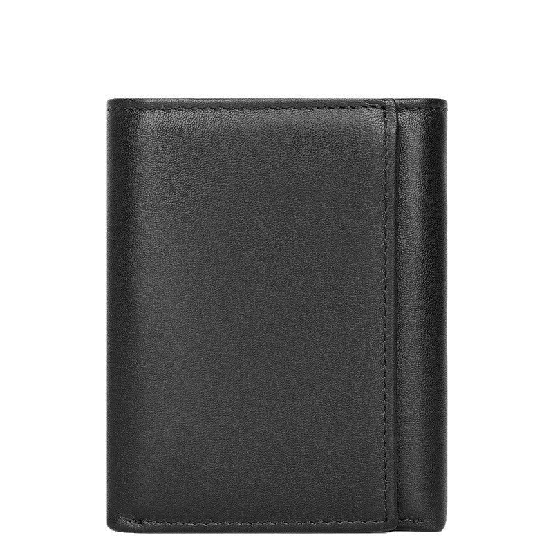 Men's RFID Anti-theft Swiping Multiple Card Slots Short Vintage Leather Wallet
