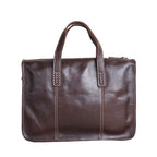 Vintage Business Leisure Horizontal Style Leather Briefcase Computer Bag