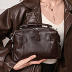 First Layer Leather One-shoulder Retro Commuter Messenger Bag