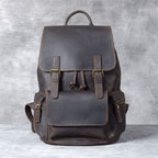Retro Crazy Horse Leather Men's First Layer Cowhide Backpack