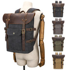 European And American Computer Crazy Horse Leather Backpack