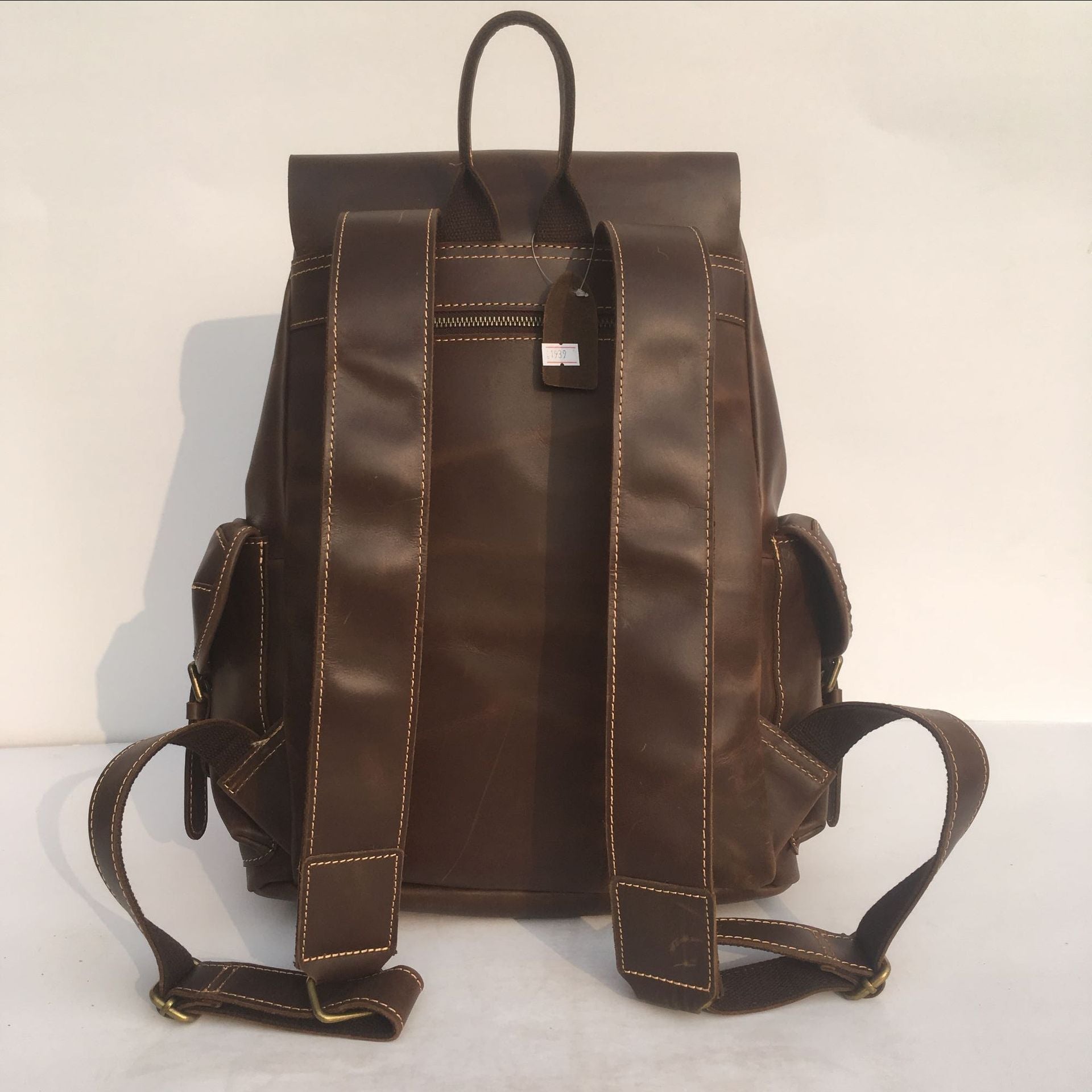 Men's Real-leather Bag Top Layer Leather Backpackage