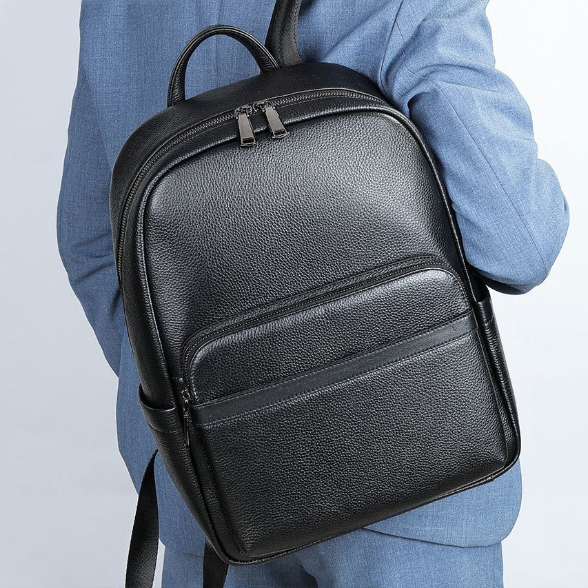 Leather Large Capacity Business Computer Backpack
