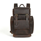 Crazy Horse Leather Men's Leather Backpack First Layer Cowhide