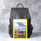 Retro Crazy Horse Leather Men's First Layer Cowhide Backpack