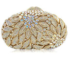 Ladies Fashion Color Rhinestone Cutout Clutch