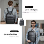 Leather Large Capacity Business Computer Backpack