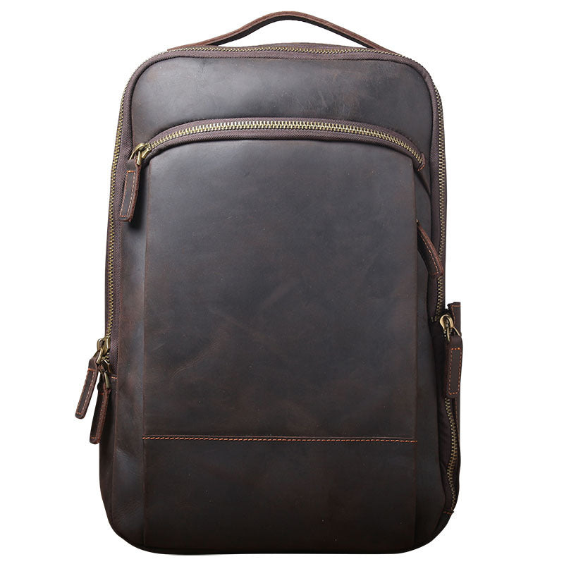Men's Simplicity Vintage Casual Leather Backpack