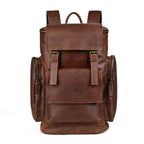 Crazy Horse Leather Men's Leather Backpack First Layer Cowhide