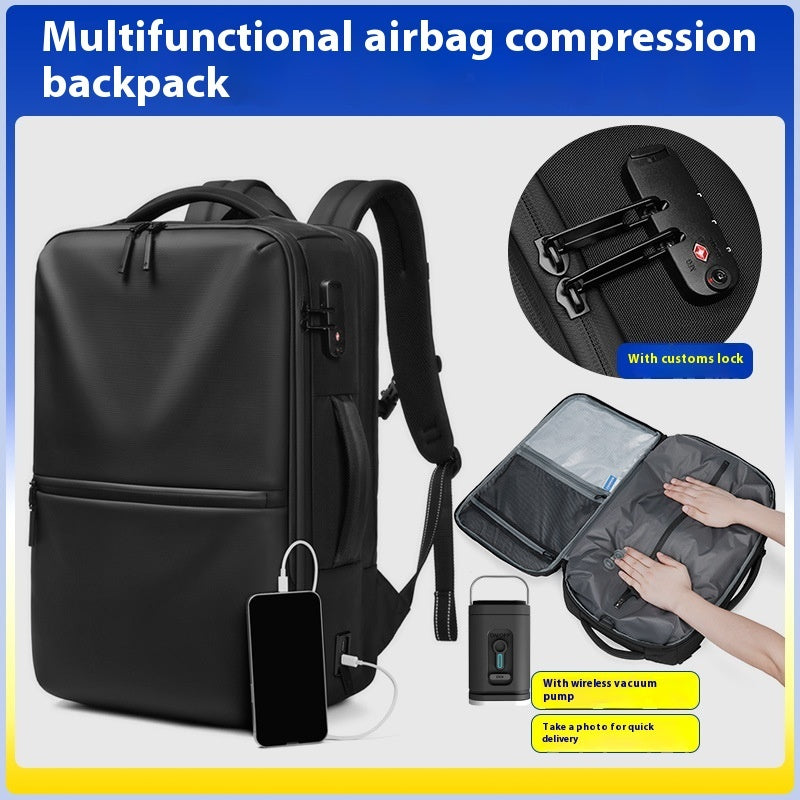 Multi-functional Large Capacity Vacuum Compression Men's Backpack Oxford Cloth Waterproof
