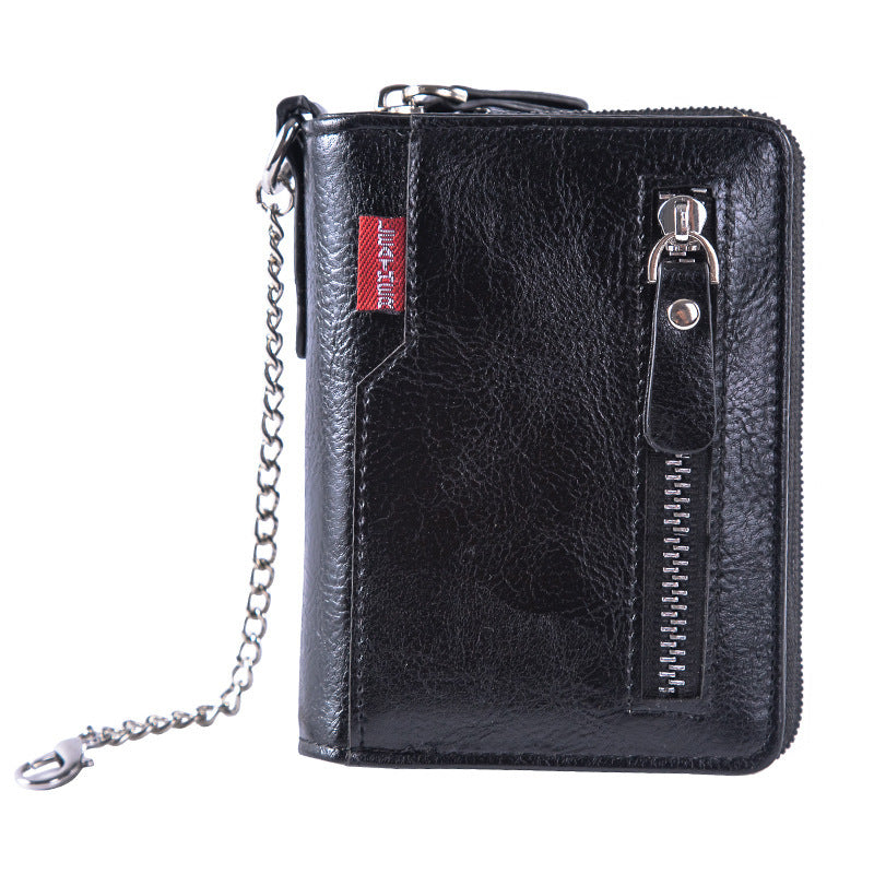 Multiple Card Slots Large Capacity Two-fold Zipper Cash And Card Versatile Bag