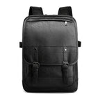 High School Men's Leather Bag Retro Backpack